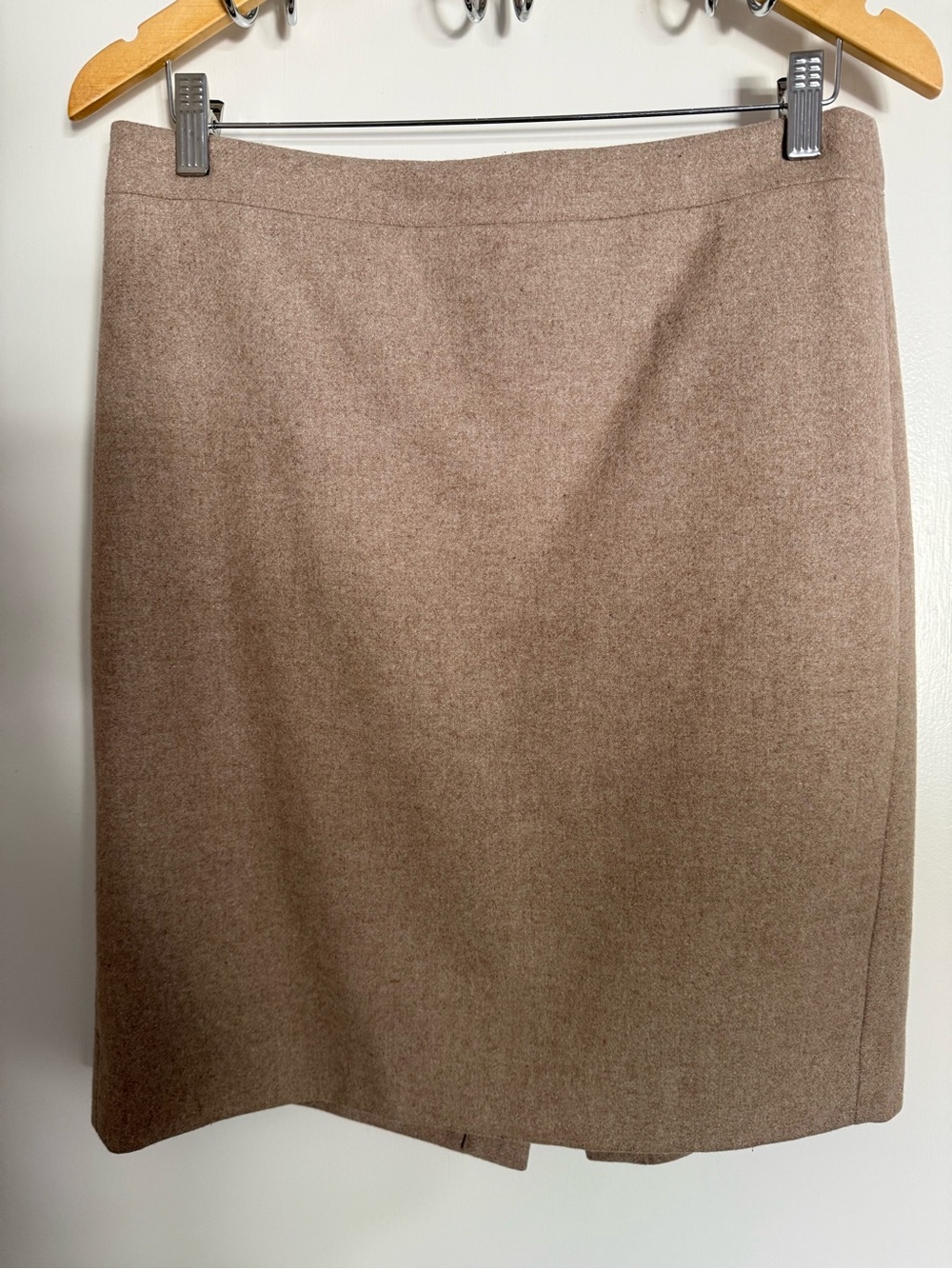 Jcrew Classic Tan Wool-Blend Pencil Skirt